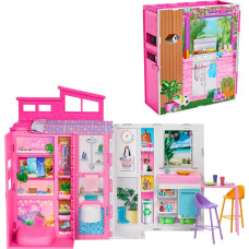 Игровой набор Барби Barbie Doll House Playset  Getaway House with 4 Play Areas Including Kitchen HRJ76