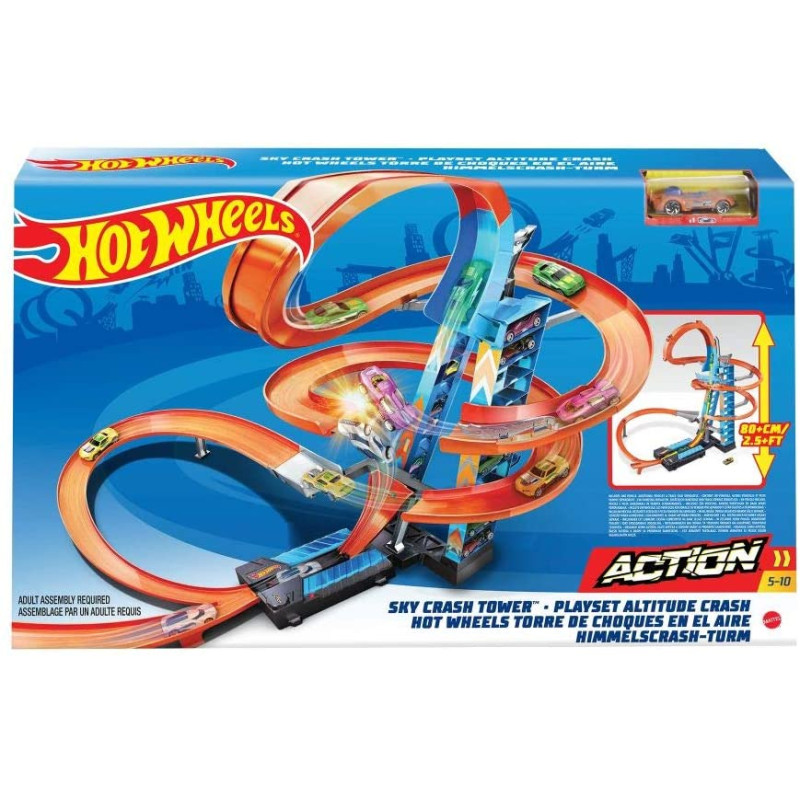Трек Хот Вілс Хмарочос Hot Wheels Sky Crash Tower Track Set