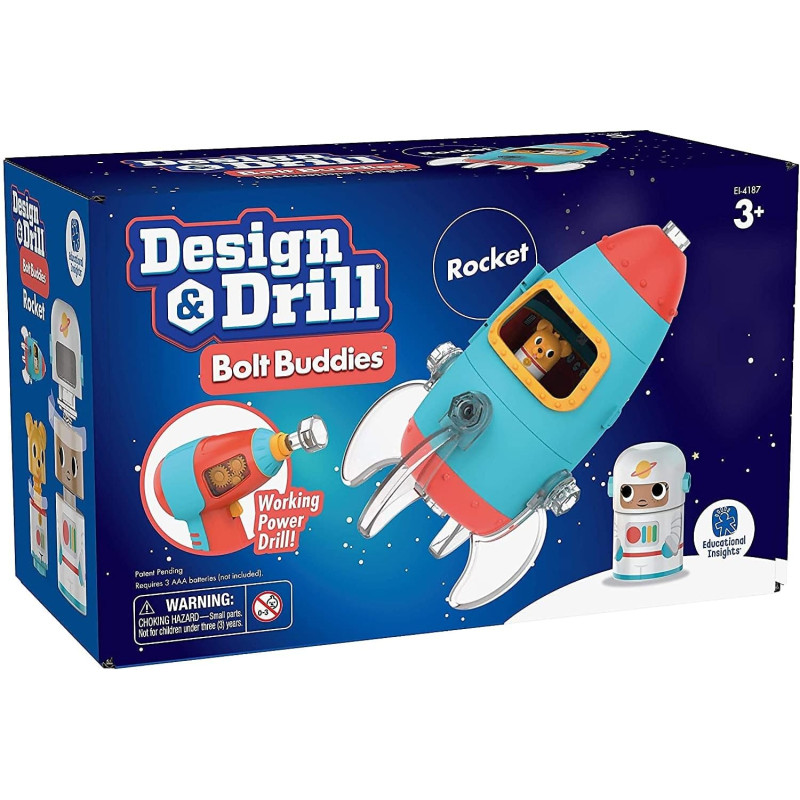 Розвиваюча іграшка Ракета Educational Insights Design Drill Bolt Buddies Rocket