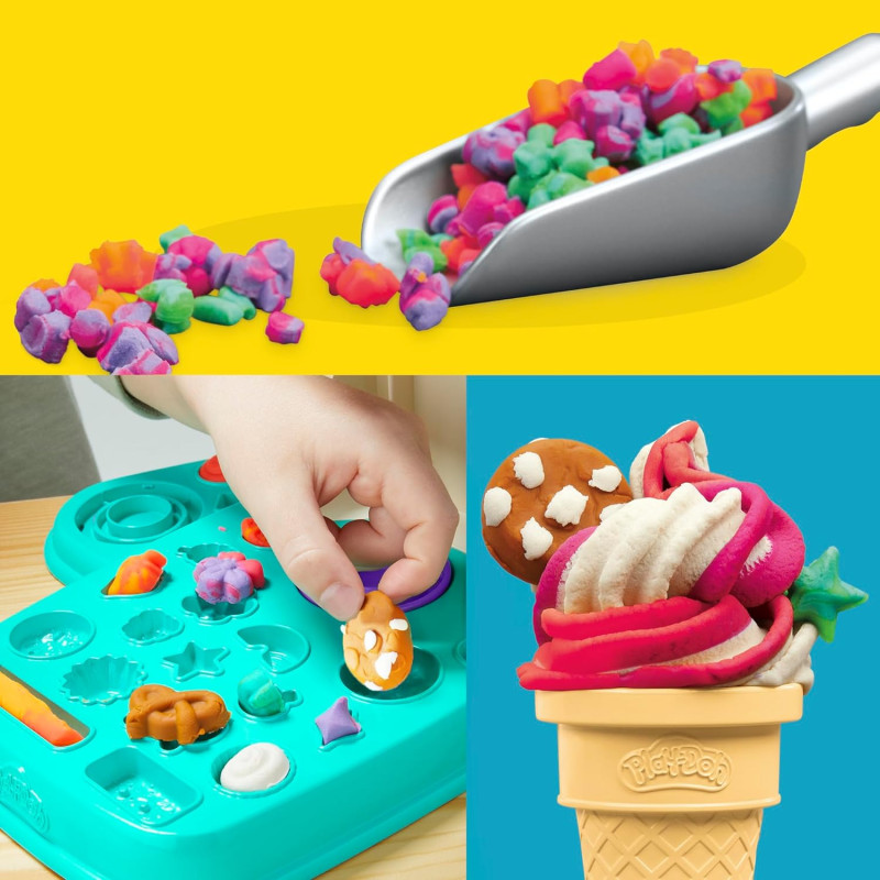 Набір для творчості Райдужне морозиво Play Doh Rainbow Swirl Ice Cream Playset