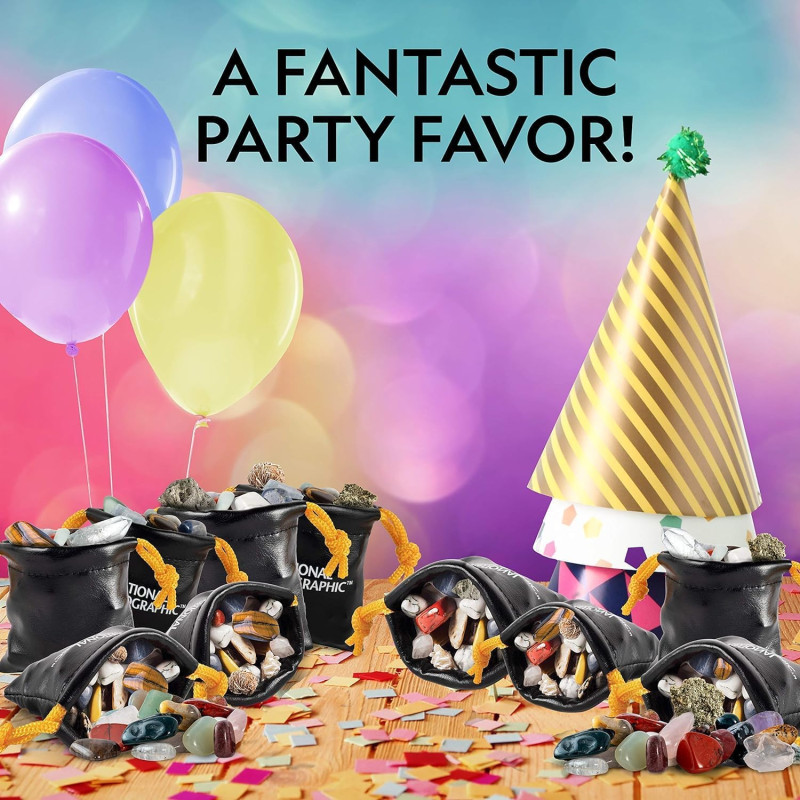 Набір STEM для вивчення гірських порід National Geographic 1 25 lb Assorted Rocks Minerals Gemstones Plus 50