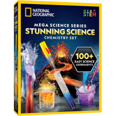 Меганабір STEM для наукових експериментів National Geographic Stunning Chemistry Set Mega Science Kit with 45 Easy