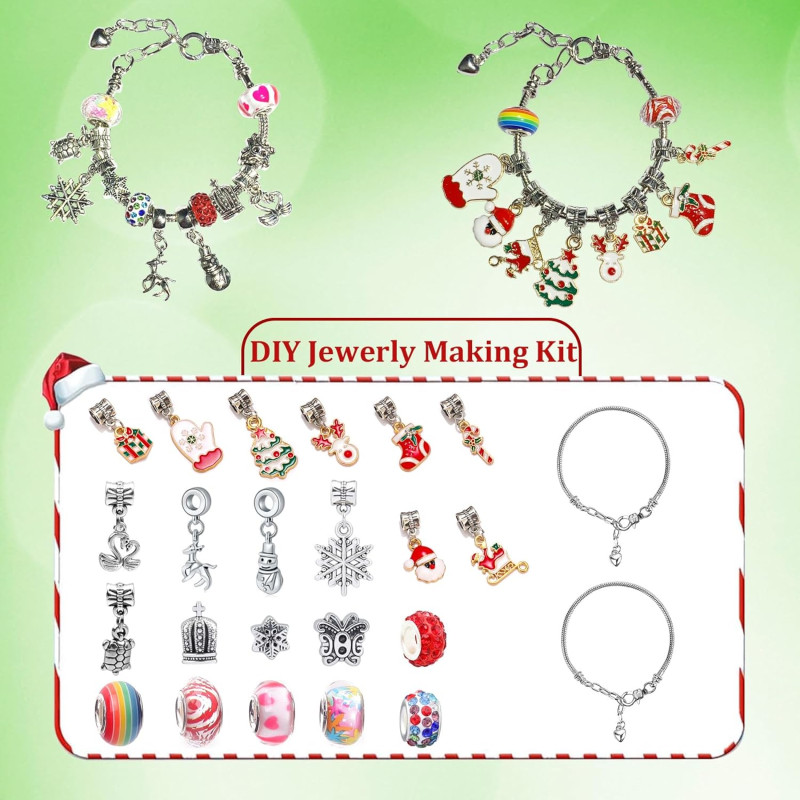 Адвент календар Christmas Advent Calendar Charm Bracelet Set