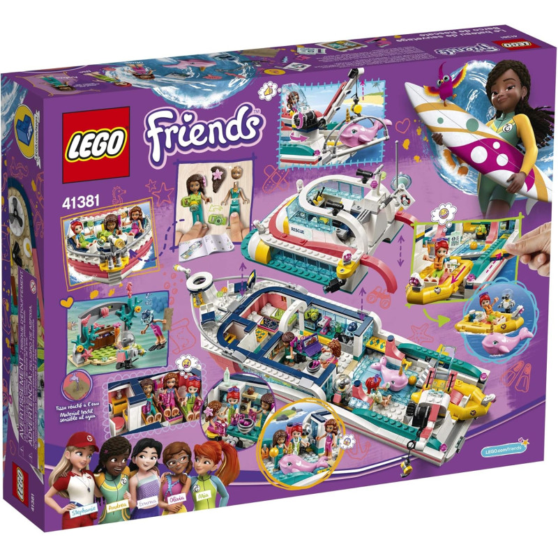 Конструктор Лего Катер для рятувальних операцій LEGO Friends Rescue Mission Boat 41381