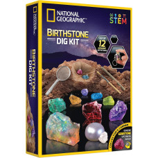  Набір STEM для розкопок каміння National Geographic Birthstone Dig Kit Science Kit with 12 Genuine