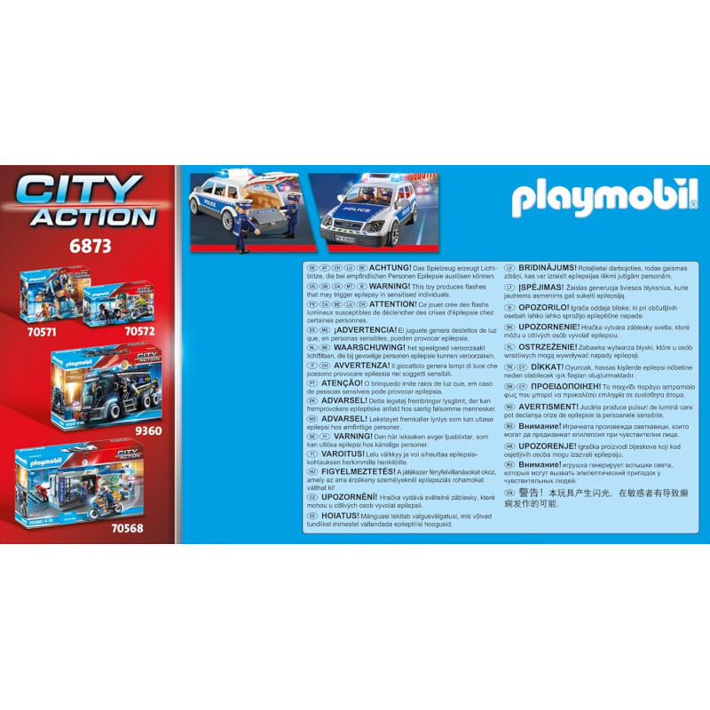Ігровий набір Плеймобіль Поліцейська машина Playmobil City Action Police vehicle 6873