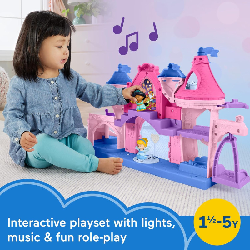 Інтерактивний ігровий набір Чарівний замок Fisher Price Disney Little People Magical Lights  Dancing Castle