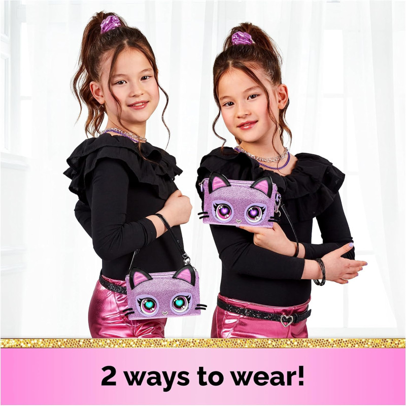 Інтерактивна сумочка котик з райдужними очима Purse Pets Keepin' It Clutch Purdy Purrfect Kitty Pet