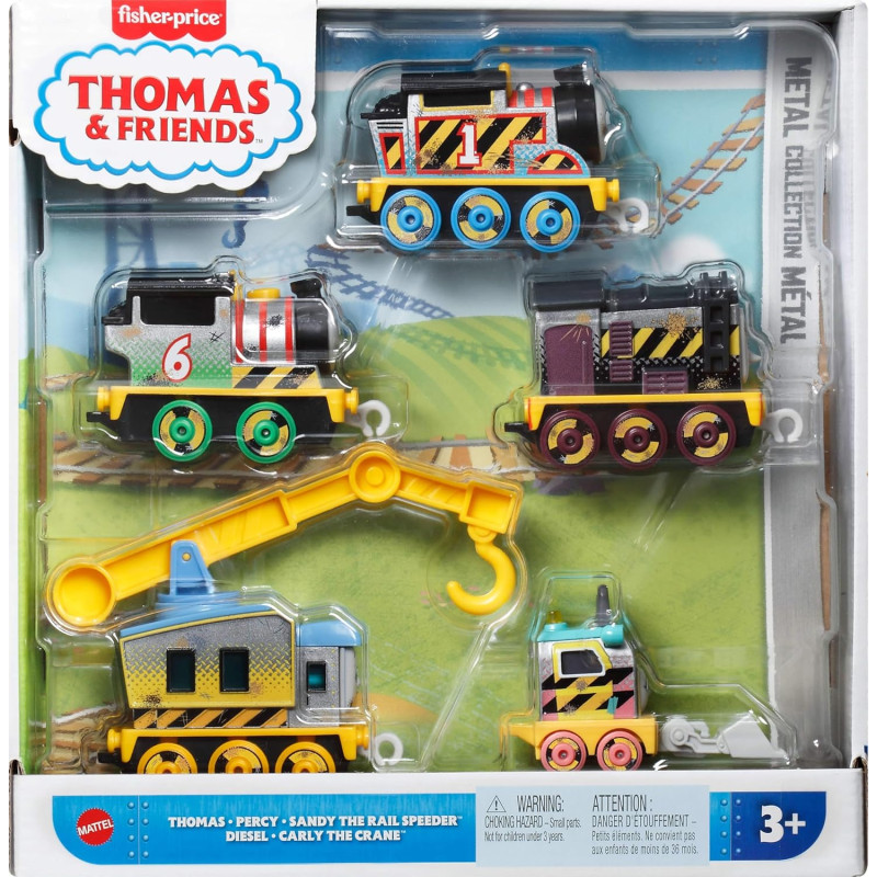 Ігровий набір машинок паровозики Thomas Friends Diecast Vehicle Set Construction