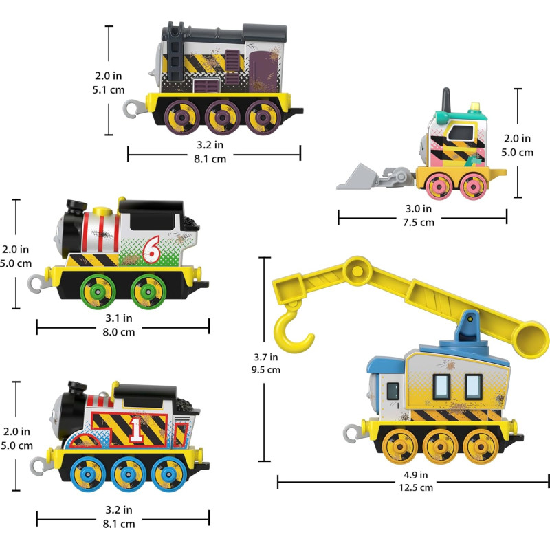 Ігровий набір машинок паровозики Thomas Friends Diecast Vehicle Set Construction