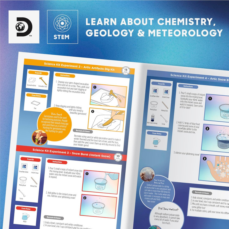 Науковий набір STEM хімічна лабораторія Discovery Frozen Earth Science Kit 67 Experiments STEM Chemistry