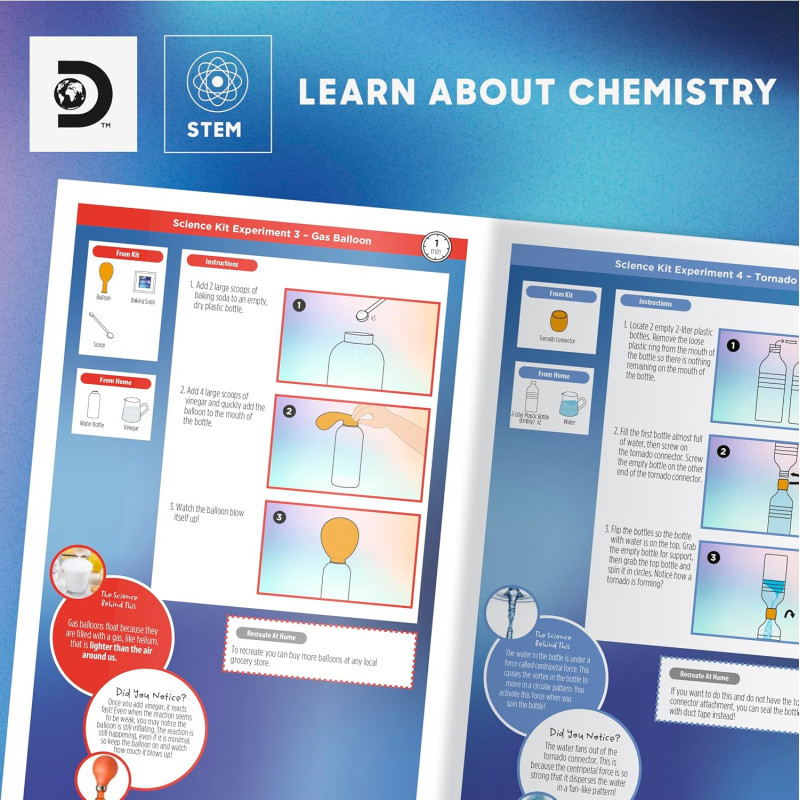 Науковий набір STEM лабораторія Discovery Super Reactions Science Kit 66 Experiments STEM