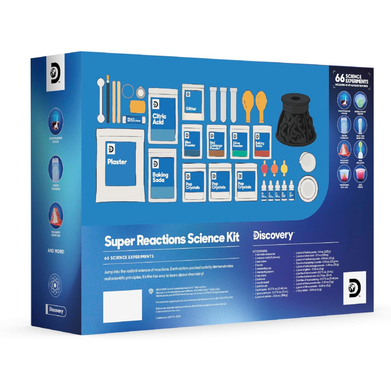 Науковий набір STEM лабораторія Discovery Super Reactions Science Kit 66 Experiments STEM