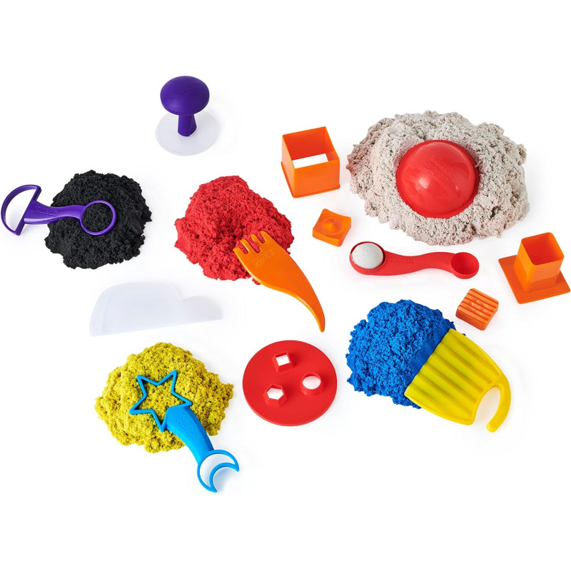 Кінетичний пісок різнокольоровий 2 кг Kinetic Sand Sandisfactory Set 4.5lbs of Colored and White