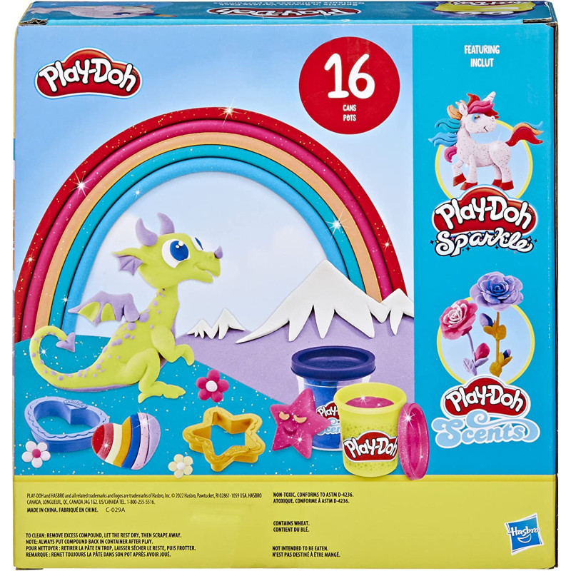 Ігровий набір Плей До з 16 банок Play-Doh Sparkle and Scents Variety Pack of 16 Cans 