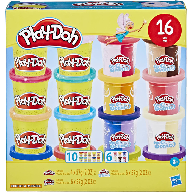 Ігровий набір Плей До з 16 банок Play-Doh Sparkle and Scents Variety Pack of 16 Cans 