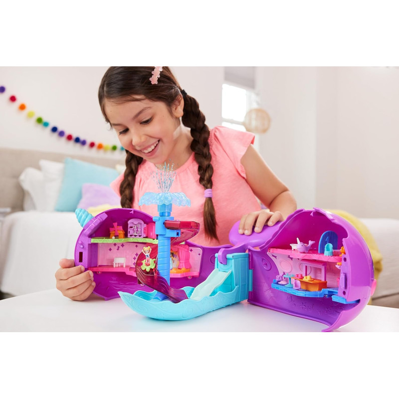 Ігровий набір Polly Pocket Playset Animal Toy Narwhal Boat HKV71