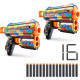 Скорострільний бластер XSHOT Skins Flux Blaster with 16 Darts Striper Skin 2 Pack by ZURU