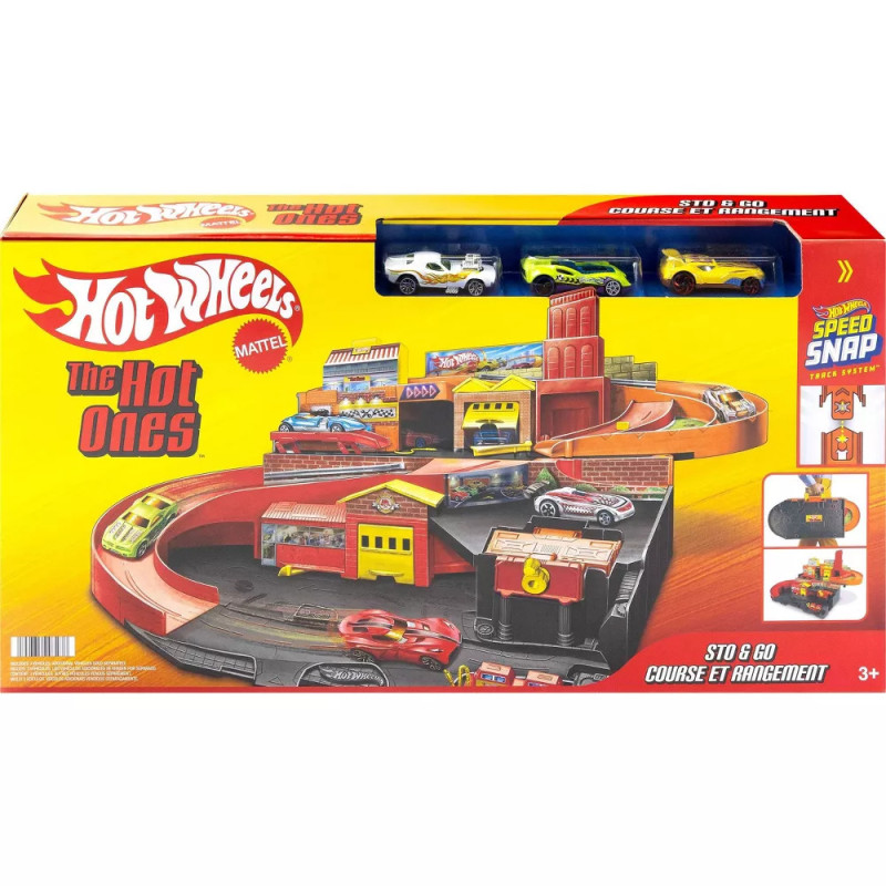 Ігровий набір гоночних машинок і міні місто Hot Wheels City Sto Go Refresh Toy