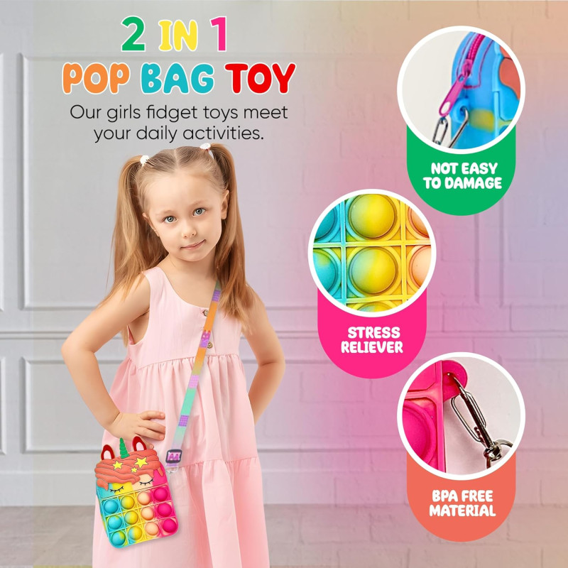 Розвиваючий ігровий набір іграшки Антистрес 120 Pcs Fidget Toys Pack Pop Sensory Party