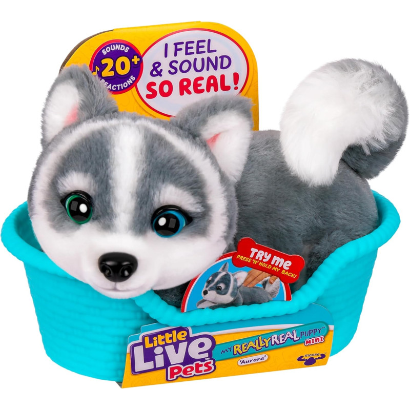 Інтерактивна м'яка іграшка Хаскі Little Live Pets My Really Real Puppy Mini Aurora The Husky