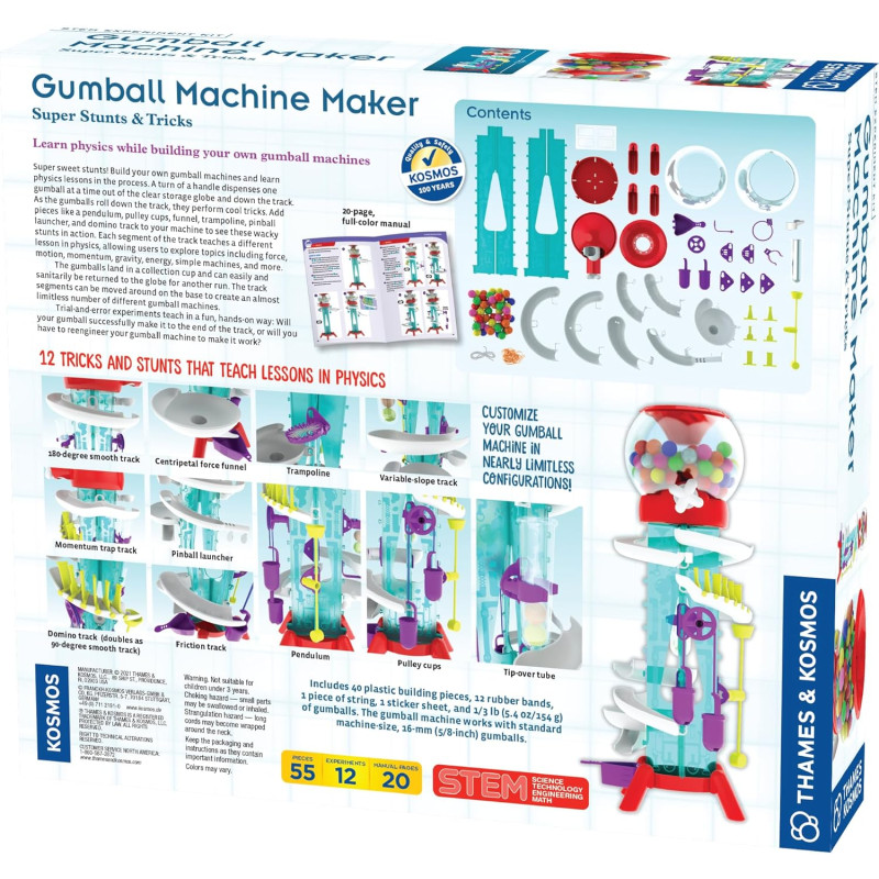 Конструктор Лабораторія створення інженерних експериментів Thames Kosmos Gumball Machine Maker Lab
