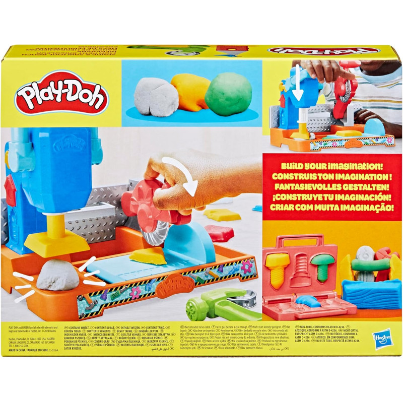 Набір для ліплення Іграшковий верстат з інструментами та штампами Play Doh Stamp Saw Tool Bench Playset