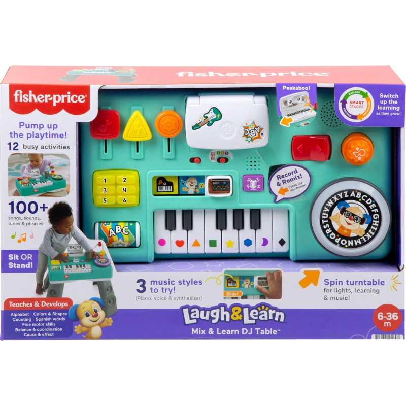 Розвиваючий музичний столик  Fisher Price Baby  Toddler Toy Laugh  Learn DJ Table