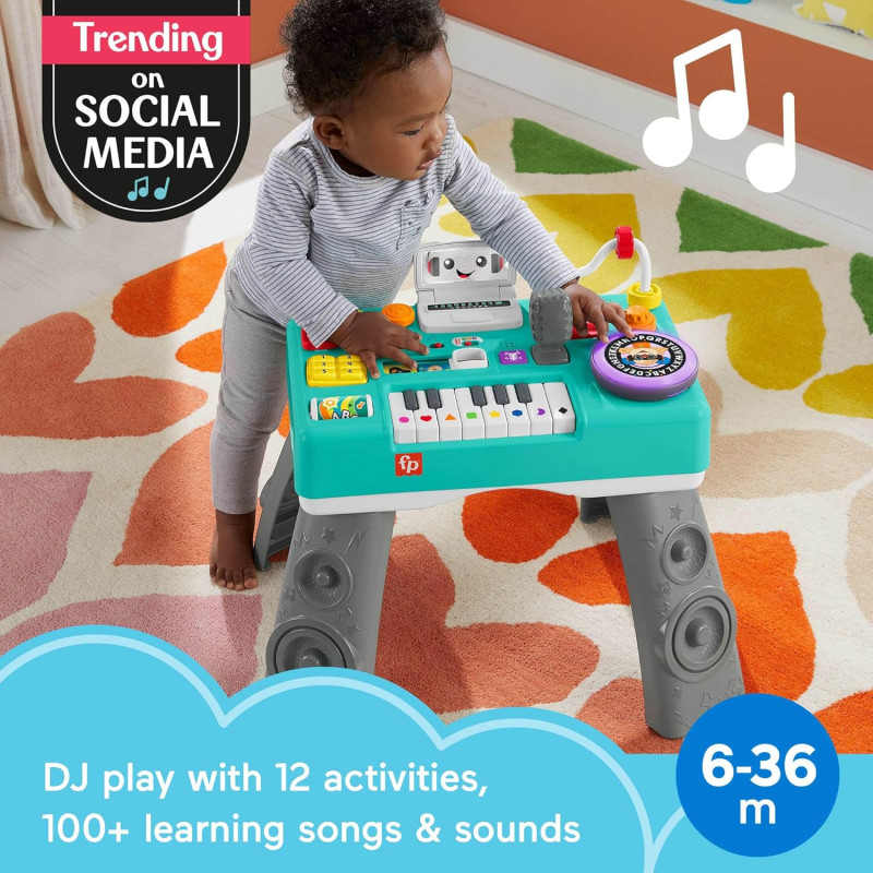 Розвиваючий музичний столик  Fisher Price Baby  Toddler Toy Laugh  Learn DJ Table