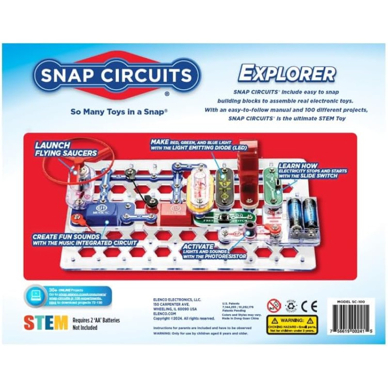 Набір STEM для вивчення електроніки Snap Circuits Jr SC 100 Electronics Exploration Kit STEM Educational