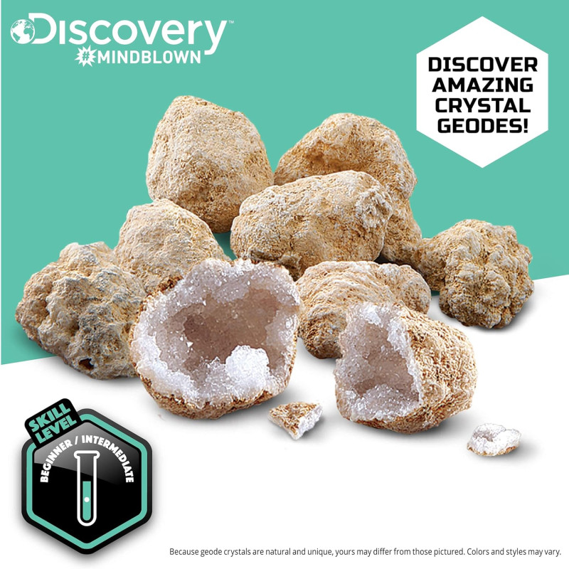 Науковий набір STEM пошук загадкових кристалів Discovery Mystery Crystal Geode Kit