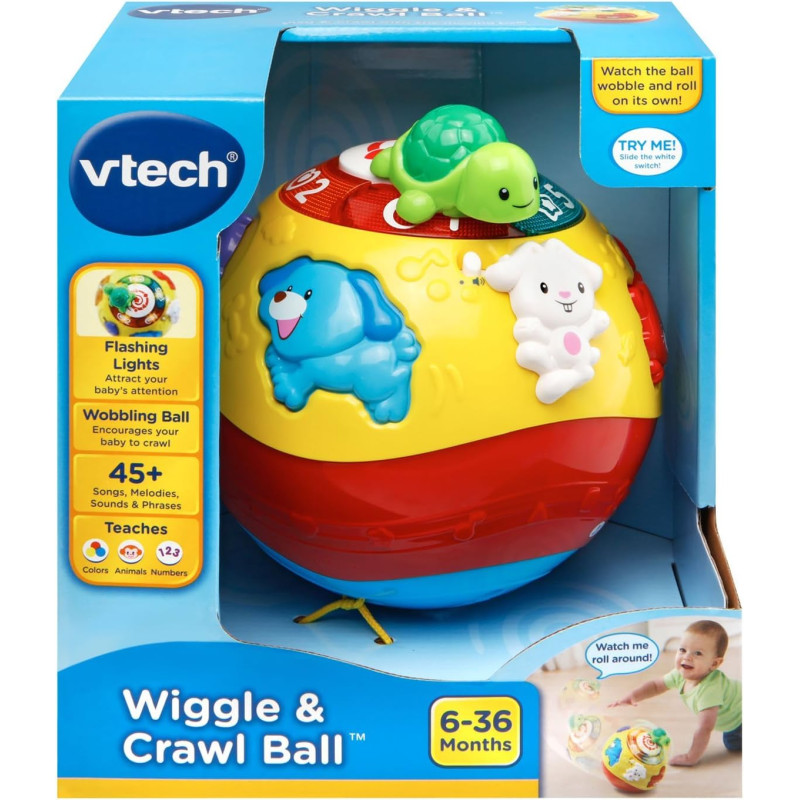 Розвиваюча музична іграшка М'ячик з тваринами VTech Exercise & Fitness Wiggle and Crawl Ball