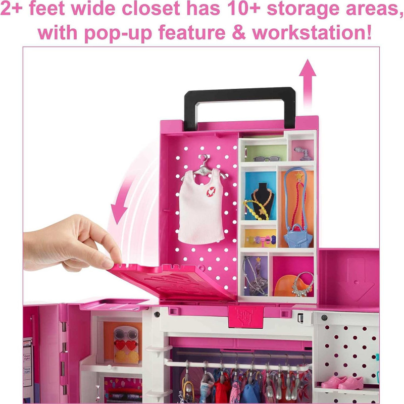 Ігровий набір Шафа Barbie Dream 35 предметів Barbie Dream Closet Playset 35 Clothes HBV28