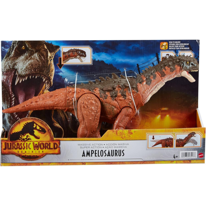 Фігурка Динозавр Потужна Атака Ампелозавра Jurassic World Dominion  Action Ampelosaurus Dinosaur Mattel HDX50