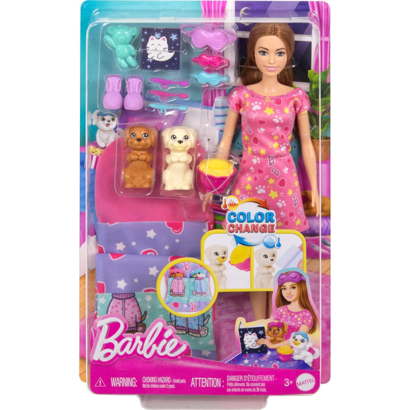 Ігровий набір лялька Барбі з цуценятами Barbie Doll  Playset with 2 Toy Dog Figures