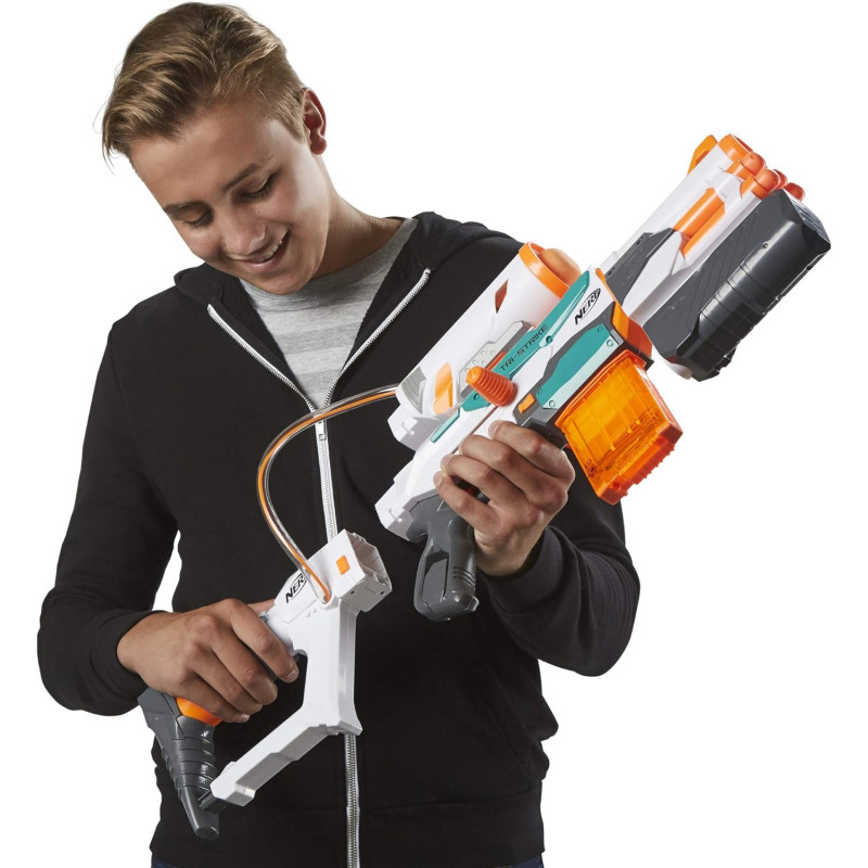 Бластер Нерф Модулус Тристрайк Nerf Modulus Tri-Strike Blaster Mega Barrel B5577F07