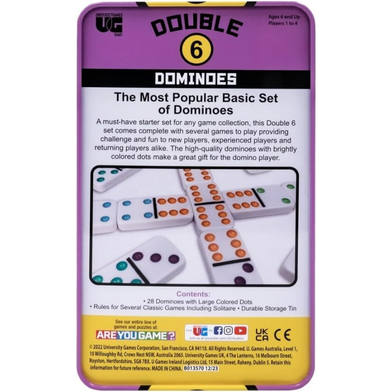 Настільна гра Доміно Domino Set Classics Double 6 Travel