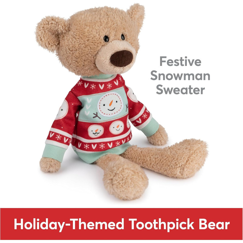  М'яка іграшка Плюшевий ведмедик GUND Toothpick with Holiday Sweater Classic Teddy Bear