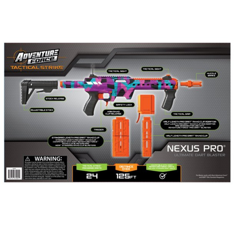 Бластер Adventure Force Tactical Strike Nexus Pro Blaster, Compatible NERF