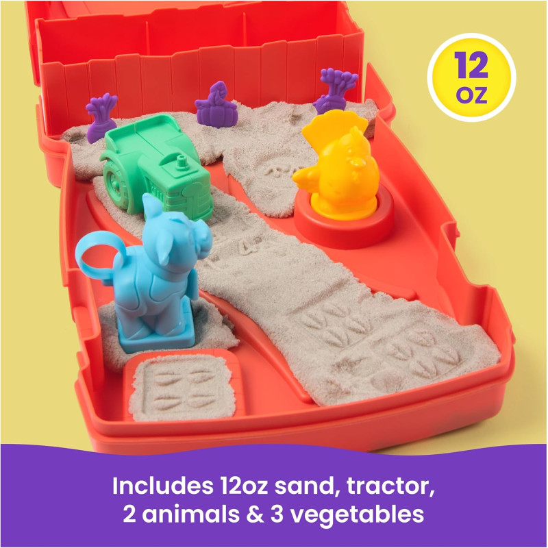 Набір для ліплення Піщана ферма  Kinetic Sand Sandy Farm Set with 12oz Play Sand 6 Tools  Molds
