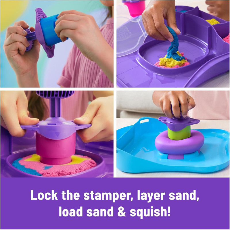 Набір кінетичного піску Kinetic Sand SquishMotion Playset with 1lb Pink