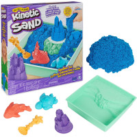 Кінетичний пісок синій з лотком 454 г Kinetic Sand Sandbox Set 1lb Blue Play Sand