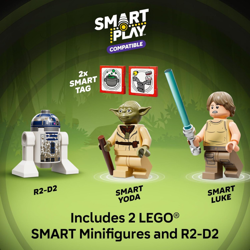 Інтерактивний конструктор Лего Хатина Йоди та тренування джедаїв LEGO Star Wars SMART Play 75422