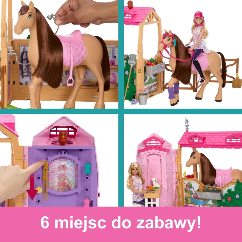Ігровий набір Лялька Барбі з аксесуарами Barbie Toy Stable Playset with Doll Horse