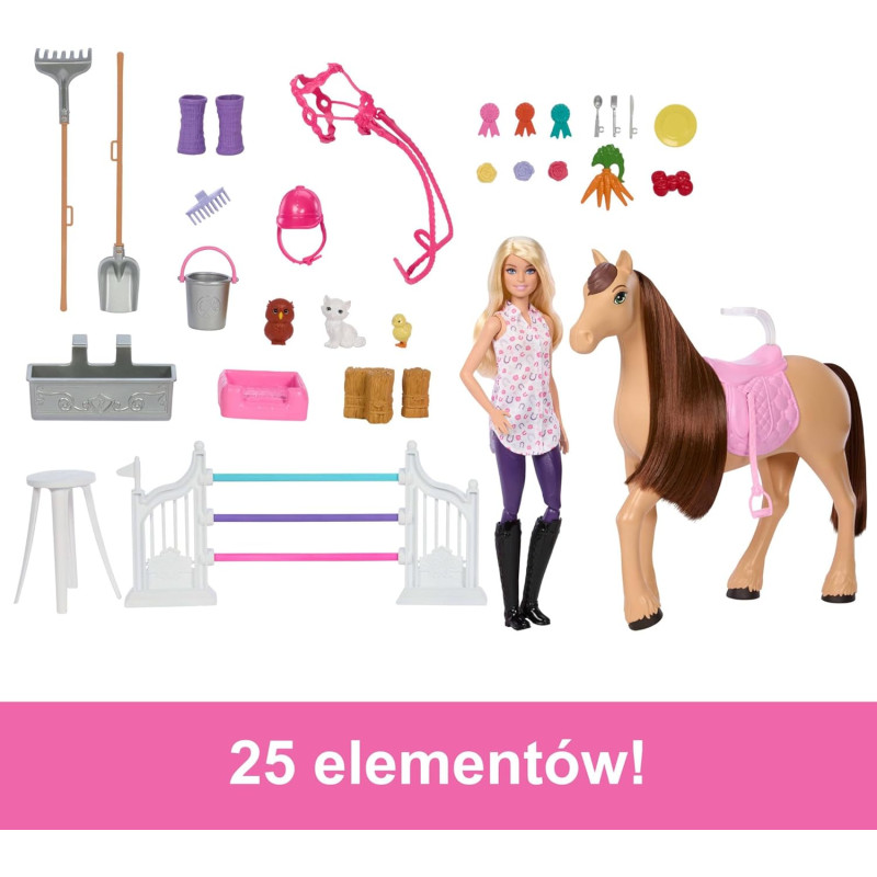 Ігровий набір Лялька Барбі з аксесуарами Barbie Toy Stable Playset with Doll Horse